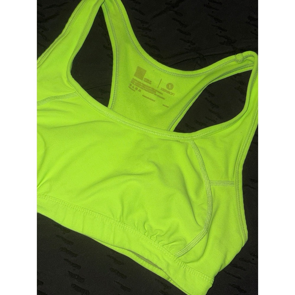 Xersion Neon Green Racerback Sports Bra, Size Large - Picture 2 of 5